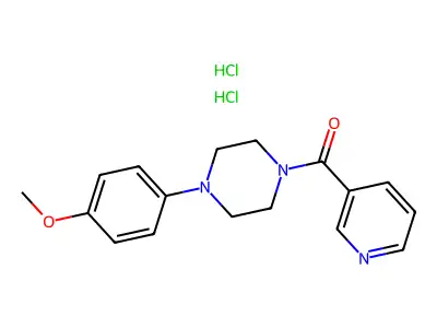 Piperazine, 1-(4-methoxyphenyl)-4-(3-pyridinylcarbonyl)-, dihydrochloride structure
