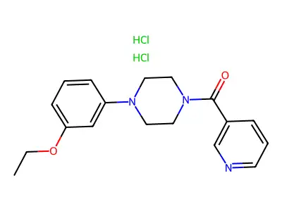Piperazine, 1-(3-ethoxyphenyl)-4-(3-pyridinylcarbonyl)-, dihydrochloride structure