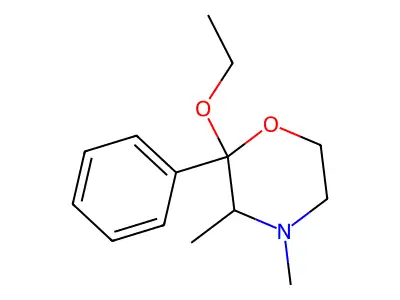 3,4-Dimethyl-2-ethoxy-2-phenylmorpholine hydrochloride structure