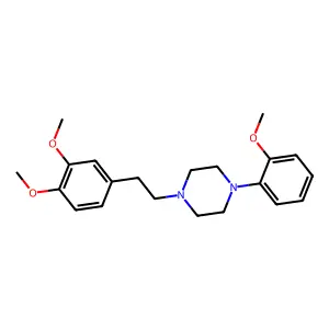 Piperazine, 1-(3,4-dimethoxyphenethyl)-4-(o-methoxyphenyl)- structure