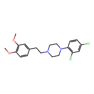 Piperazine, 1-(2,4-dichlorophenyl)-4-(3,4-dimethoxyphenethyl)- structure