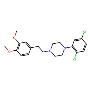 Piperazine, 1-(2,5-dichlorophenyl)-4-(3,4-dimethoxyphenethyl)- structure