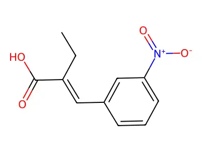2-Ethyl-3-(3-nitrophenyl)propenoic acid structure