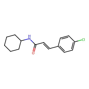 (2E)-3-(4-chlorophenyl)-N-cyclohexylprop-2-enamide structure