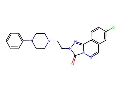 1,2,4-Triazolo(3,4-a)phthalazin-3(2H)-one, 8-chloro-2-(2-(4-phenyl-1-piperazinyl)ethyl)- structure