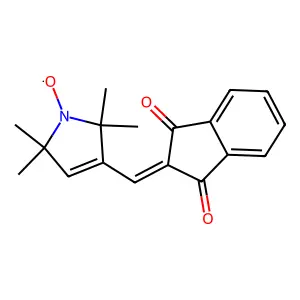 2-((1-Oxyl-2,2,5,5-tetramethyl-3-pyrrolin-3-yl)methenyl)indane-1,3-dione structure