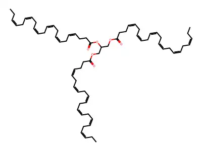 1,1',1''-(1,2,3-Propanetriyl) tri-4,7,10,13,16,19-docosahexaenoate structure
