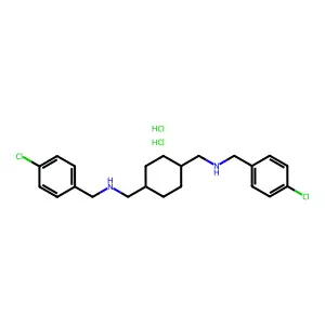 1,4-Cyclohexanebis(methylamine), N,N'-bis(4-chlorobenzyl)-, dihydrochloride structure