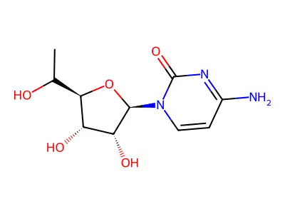 4-Amino-1-[3,4-dihydroxy-5-(1-hydroxyethyl)oxolan-2-yl]pyrimidin-2-one structure
