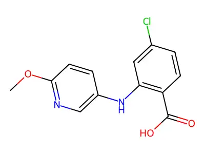 4-Chloro-N-(6-methoxy-3-pyridyl)anthranilic acid structure