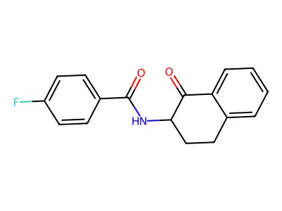 4-fluoro-N-(1-oxo-1,2,3,4-tetrahydro-2-naphthalenyl)benzenecarboxamide structure