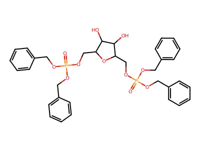 2,5-Anhydro-D-glucitol-1,6-bis-(dibenzylphosphate) structure