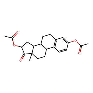 17-Oxo-1,3,5(10)-triene-3,16alpha-diol diacetate structure