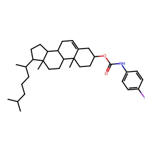 N-(4-iodophenyl)cholesteryl 3-carbamate structure