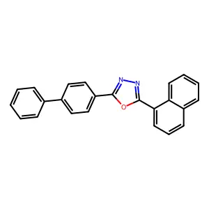 2-(1,1'-Biphenyl)-4-yl-5-(1-naphthyl)-1,3,4-oxadiazole structure