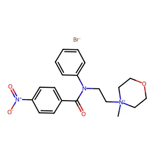 Morpholinium, 4-methyl-4-(2-(p-nitro-N-phenylbenzamido)ethyl)-, bromide structure