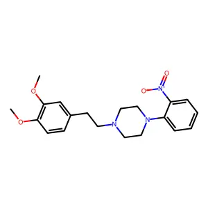 Piperazine, 1-(3,4-dimethoxyphenethyl)-4-(o-nitrophenyl)- structure