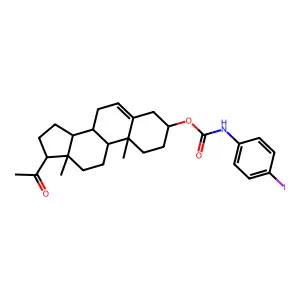 N-(4-Iodophenyl)pregnenolone 3-carbamate structure