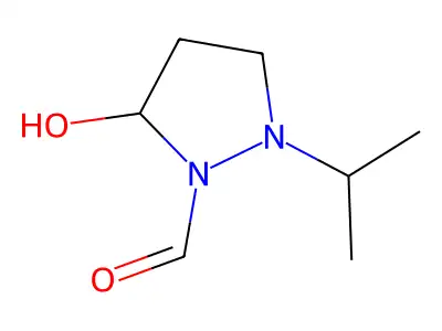 5-Hydroxy-2-propan-2-ylpyrazolidine-1-carbaldehyde structure