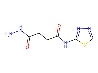 Butanoic acid, 4-oxo-4-(1,3,4-thiadiazol-2-ylamino)-, hydrazide structure