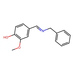 N-(4-hydroxy-3-methoxybenzylidene)benzylamine structure