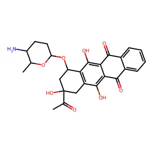 3'-Deamino-4'-deoxy-4'-epiaminoidarubicin structure