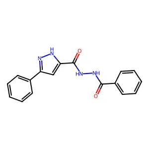 N'-benzoyl-3-phenyl-1H-pyrazole-5-carbohydrazide structure