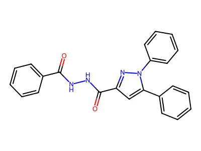 N'-benzoyl-1,5-diphenylpyrazole-3-carbohydrazide structure