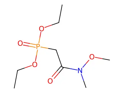 Diethyl (N-methoxy-N-methylcarbamoylmethyl)phosphonate structure
