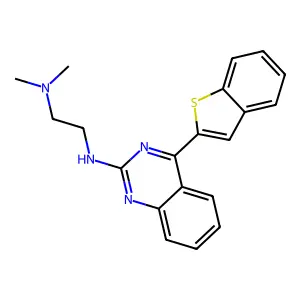 1,2-Ethanediamine, N'-(4-benzo(b)thien-2-yl-2-quinazolinyl)-N,N-dimethyl- structure