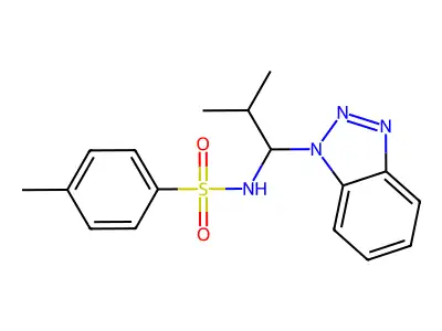N-[1-(1H-1,2,3-Benzotriazol-1-yl)-2-methylpropyl]-4-methylbenzene-1-sulfonamide structure