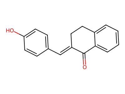 1(2H)-Naphthalenone, 3,4-dihydro-2-((4-hydroxyphenyl)methylene)-, (E)- structure