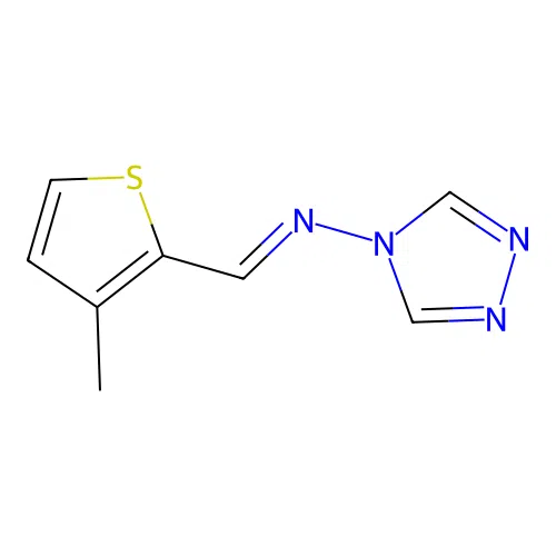 N-[(E)-(3-methylthiophen-2-yl)methylidene]-4H-1,2,4-triazol-4-amine structure
