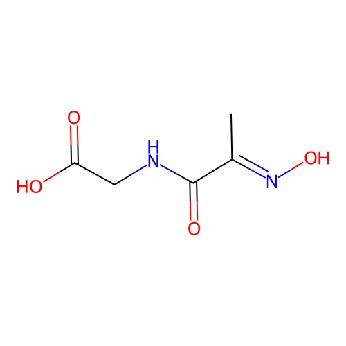 2-[[(2E)-2-hydroxyiminopropanoyl]amino]acetic acid structure