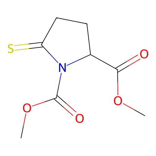Dimethyl 5-thioxo-1,2-pyrrolidinedicarboxylate structure