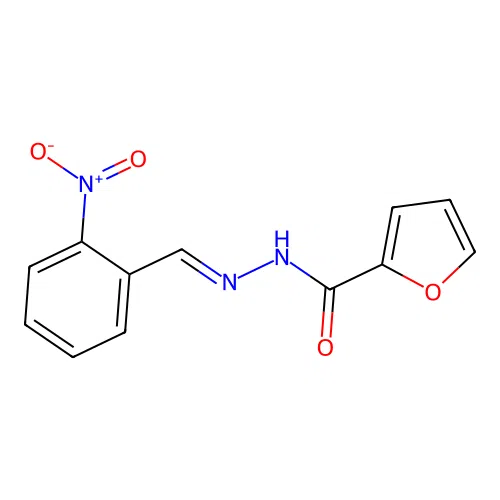 N-[(2-nitrophenyl)methylideneamino]furan-2-carboxamide structure