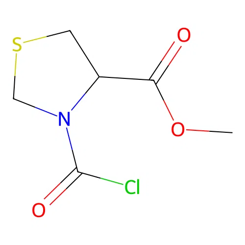 Methyl 3-(chlorocarbonyl)thiazolidine-4-carboxylate structure