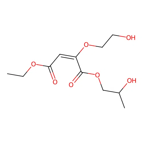 2-Butenedioic acid (2E)-, 1-(2-(2-hydroxyethoxy)ethyl) 4-(2-hydroxypropyl) ester structure