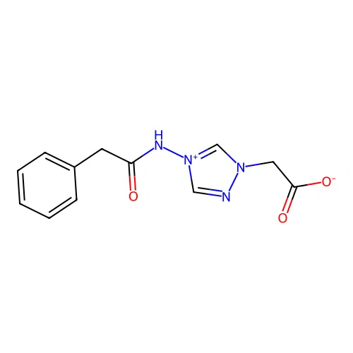 {4-[(phenylacetyl)amino]-4H-1,2,4-triazol-1-ium-1-yl}acetate structure