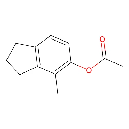 (4-methyl-2,3-dihydro-1H-inden-5-yl) acetate structure