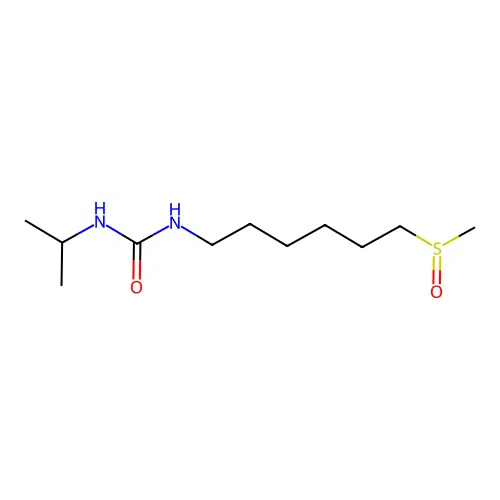 Urea, N-isopropyl-N'-(6-methylsulfinylhexyl)- structure