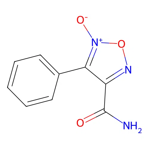4-Carbamoyl-3-phenyl-1,2,5-oxadiazole 2-oxide structure