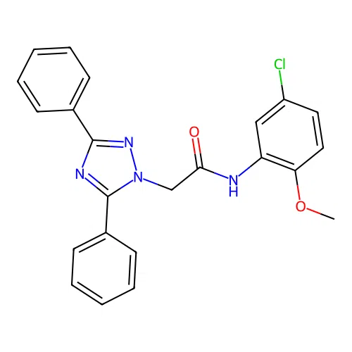 N-(5-Chloro-2-methoxyphenyl)-2-(3,5-diphenyl-1H-1,2,4-triazol-1-yl)acetamide structure
