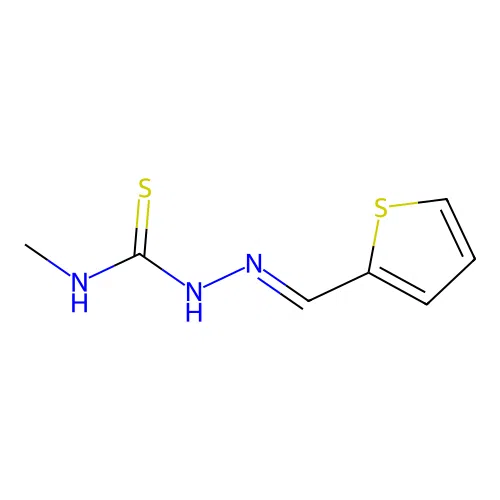 1-methyl-3-[(E)-thiophen-2-ylmethylideneamino]thiourea structure