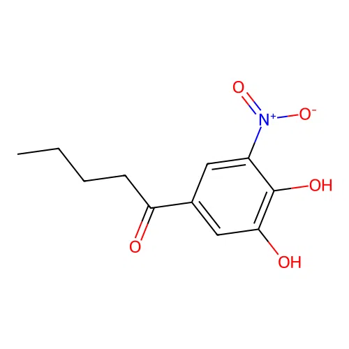 1-Pentanone, 1-(3,4-dihydroxy-5-nitrophenyl)- structure