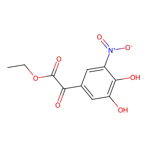 Benzeneacetic acid, 3,4-dihydroxy-5-nitro-alpha-oxo-, ethyl ester structure
