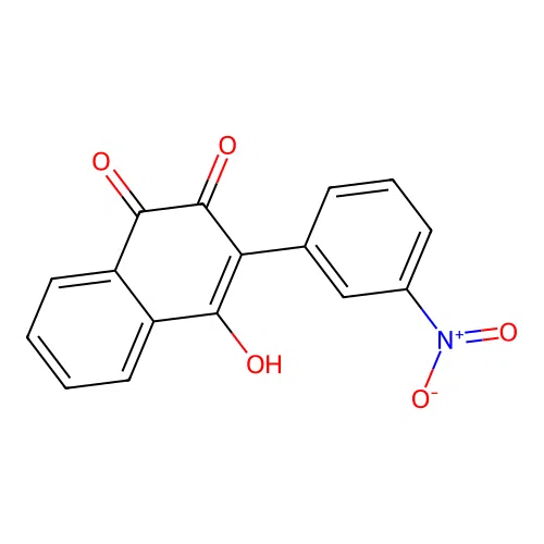 2-Hydroxy-3-(3-nitrophenyl)naphthalene-1,4-dione structure