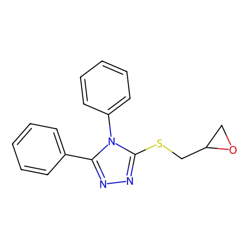 3-[(oxiran-2-ylmethyl)sulfanyl]-4,5-diphenyl-4H-1,2,4-triazole structure