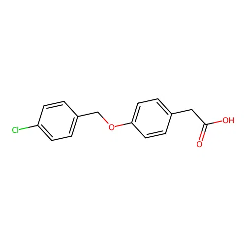 2-{4-[(4-Chlorophenyl)methoxy]phenyl}acetic acid structure