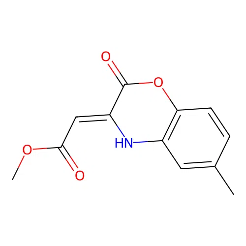 methyl (2Z)-2-(6-methyl-2-oxo-4H-1,4-benzoxazin-3-ylidene)acetate structure